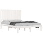 vidaXL Giroletto Bianco in Legno Massello 120x190 cm Small Double vidaXL Giroletto Bianco in Legno Massello 120x190 cm Small Double