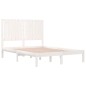 vidaXL Giroletto Bianco in Legno Massello 120x190 cm Small Double vidaXL Giroletto Bianco in Legno Massello 120x190 cm Small Double