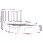 vidaXL Giroletto Bianco in Legno Massello 120x190 cm Small Double vidaXL Giroletto Bianco in Legno Massello 120x190 cm Small Double