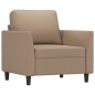 vidaXL Set di Divani 3 pz con Cuscini cappuccino in Similpelle vidaXL Set di Divani 3 pz con Cuscini cappuccino in Similpelle