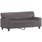 vidaXL Set di Divani 2 pz con Cuscini Grigio in Similpelle vidaXL Set di Divani 2 pz con Cuscini Grigio in Similpelle
