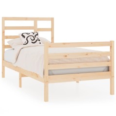vidaXL Giroletto in Legno Massello 90x190 cm Single