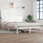 vidaXL Giroletto Bianco in Legno Massello 120x190 cm Small Double vidaXL Giroletto Bianco in Legno Massello 120x190 cm Small Double