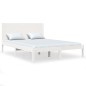 vidaXL Giroletto Bianco in Legno Massello 120x190 cm Small Double vidaXL Giroletto Bianco in Legno Massello 120x190 cm Small Double