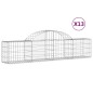 vidaXL Cesti Gabbioni ad Arco 13 pz 200x30x40/60 cm Ferro Zincato vidaXL Cesti Gabbioni ad Arco 13 pz 200x30x40/60 cm Ferro Zincato
