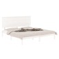 vidaXL Giroletto Bianco in Legno Massello 150x200 cm King Size