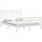 vidaXL Giroletto Bianco in Legno Massello 150x200 cm King Size vidaXL Giroletto Bianco in Legno Massello 150x200 cm King Size