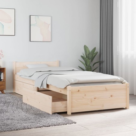 vidaXL Giroletto con Cassetti 75x190 cm Small Single