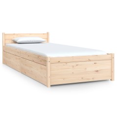 vidaXL Giroletto con Cassetti 75x190 cm Small Single
