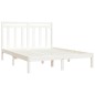 vidaXL Giroletto Bianco in Legno Massello 135x190 cm Double vidaXL Giroletto Bianco in Legno Massello 135x190 cm Double
