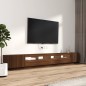 Set Mobili TV 3pz con Luci LED Rovere Marrone Legno Multistrato Set Mobili TV 3pz con Luci LED Rovere Marrone Legno Multistrato