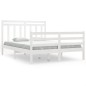 vidaXL Giroletto Bianco in Legno Massello 135x190 cm Double vidaXL Giroletto Bianco in Legno Massello 135x190 cm Double