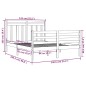 vidaXL Giroletto Bianco in Legno Massello 135x190 cm Double vidaXL Giroletto Bianco in Legno Massello 135x190 cm Double