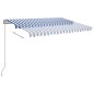vidaXL Tenda Automatica con Sensore Vento e LED 3x2,5 m Blu Bianca vidaXL Tenda Automatica con Sensore Vento e LED 3x2,5 m Blu Bianca