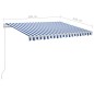 vidaXL Tenda Automatica con Sensore Vento e LED 3x2,5 m Blu Bianca vidaXL Tenda Automatica con Sensore Vento e LED 3x2,5 m Blu Bianca