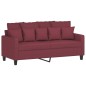 vidaXL Set di Divani 3 pz con Cuscini Rosso Vino in Tessuto vidaXL Set di Divani 3 pz con Cuscini Rosso Vino in Tessuto