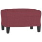 vidaXL Set di Divani 3 pz con Cuscini Rosso Vino in Tessuto vidaXL Set di Divani 3 pz con Cuscini Rosso Vino in Tessuto