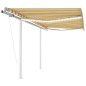 vidaXL Tenda Automatica Sensore Vento LED 3x2,5 m Gialla Bianca vidaXL Tenda Automatica Sensore Vento LED 3x2,5 m Gialla Bianca