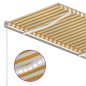 vidaXL Tenda Automatica Sensore Vento LED 3x2,5 m Gialla Bianca vidaXL Tenda Automatica Sensore Vento LED 3x2,5 m Gialla Bianca