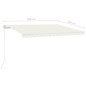 vidaXL Tenda da Sole Retrattile Manuale LED 450x350 cm Crema vidaXL Tenda da Sole Retrattile Manuale LED 450x350 cm Crema