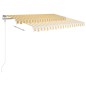 vidaXL Tenda Automatica con Sensore Vento LED 300x250 cm Gialla/Bianca vidaXL Tenda Automatica con Sensore Vento LED 300x250 cm Gialla/Bianca