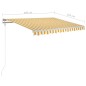 vidaXL Tenda Automatica con Sensore Vento LED 300x250 cm Gialla/Bianca vidaXL Tenda Automatica con Sensore Vento LED 300x250 cm Gialla/Bianca