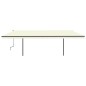 vidaXL Tenda da Sole Retrattile Manuale con LED 6x3 m Crema vidaXL Tenda da Sole Retrattile Manuale con LED 6x3 m Crema