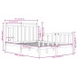 vidaXL Giroletto Bianco in Legno Massello 135x190 cm Double vidaXL Giroletto Bianco in Legno Massello 135x190 cm Double