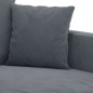 vidaXL Set di Divani 3 pz con Cuscini Grigio Scuro in Velluto
