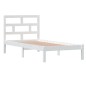 vidaXL Giroletto Bianco 90x190 cm Single in Legno Massello vidaXL Giroletto Bianco 90x190 cm Single in Legno Massello