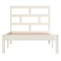 vidaXL Giroletto Bianco 90x190 cm Single in Legno Massello vidaXL Giroletto Bianco 90x190 cm Single in Legno Massello