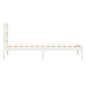vidaXL Giroletto Bianco 90x190 cm Single in Legno Massello vidaXL Giroletto Bianco 90x190 cm Single in Legno Massello