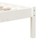 vidaXL Giroletto Bianco 90x190 cm Single in Legno Massello vidaXL Giroletto Bianco 90x190 cm Single in Legno Massello