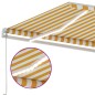 vidaXL Tenda da Sole Retrattile Manuale e LED 600x300cm Gialla Bianca vidaXL Tenda da Sole Retrattile Manuale e LED 600x300cm Gialla Bianca