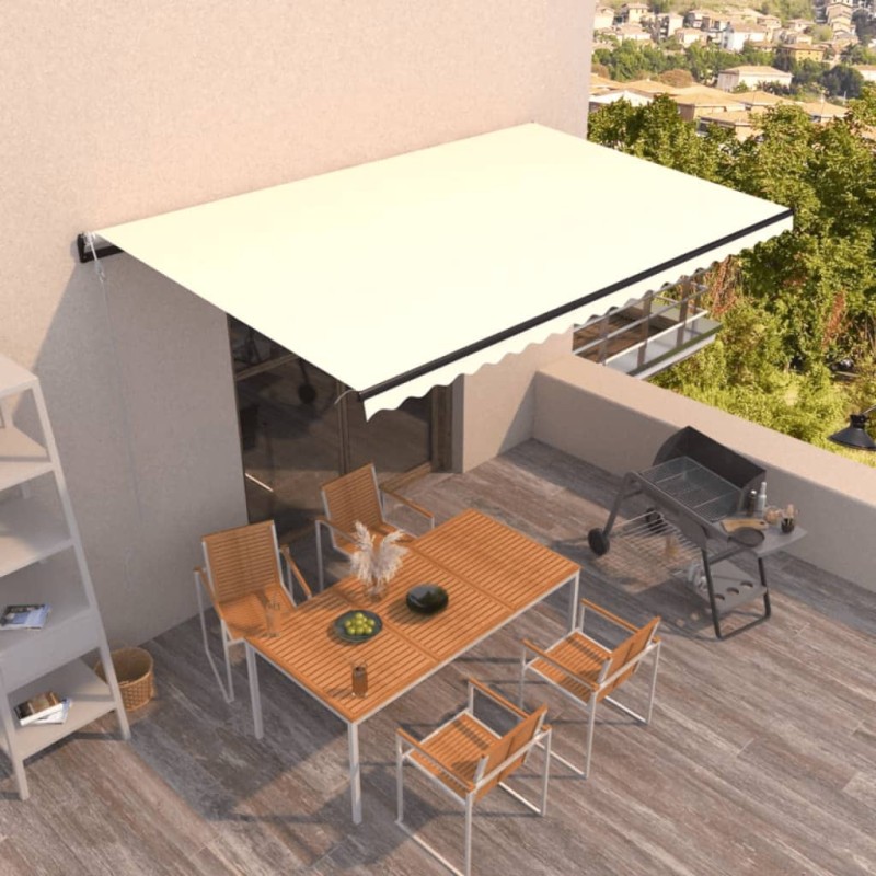 vidaXL Tenda da Sole Retrattile Automatica 500x300 cm Crema vidaXL Tenda da Sole Retrattile Automatica 500x300 cm Crema