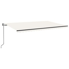 vidaXL Tenda da Sole Retrattile Automatica 500x300 cm Crema
