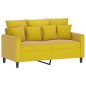 vidaXL Set di Divani 2 pz con Cuscini giallo in Velluto vidaXL Set di Divani 2 pz con Cuscini giallo in Velluto