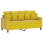 vidaXL Set di Divani 2 pz con Cuscini giallo in Velluto vidaXL Set di Divani 2 pz con Cuscini giallo in Velluto