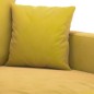 vidaXL Set di Divani 2 pz con Cuscini giallo in Velluto vidaXL Set di Divani 2 pz con Cuscini giallo in Velluto