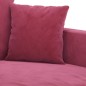 vidaXL Set di Divani 2 pz con Cuscini Rosso Vino in Velluto vidaXL Set di Divani 2 pz con Cuscini Rosso Vino in Velluto