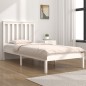 vidaXL Giroletto in Legno Massello Bianco 75x190 cm Small Single vidaXL Giroletto in Legno Massello Bianco 75x190 cm Small Single