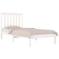 vidaXL Giroletto in Legno Massello Bianco 75x190 cm Small Single vidaXL Giroletto in Legno Massello Bianco 75x190 cm Small Single
