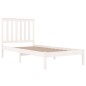 vidaXL Giroletto in Legno Massello Bianco 75x190 cm Small Single vidaXL Giroletto in Legno Massello Bianco 75x190 cm Small Single
