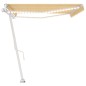 vidaXL Tenda Automatica Sensore Vento e LED 500x300 cm Gialla Bianca vidaXL Tenda Automatica Sensore Vento e LED 500x300 cm Gialla Bianca