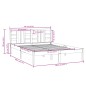 vidaXL Giroletto in Legno Massello 135x190 cm Double vidaXL Giroletto in Legno Massello 135x190 cm Double