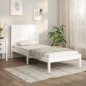 vidaXL Giroletto senza Materasso Bianco 75x190 Legno Massello di Pino vidaXL Giroletto senza Materasso Bianco 75x190 Legno Massello di Pino