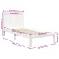 vidaXL Giroletto senza Materasso Bianco 75x190 Legno Massello di Pino vidaXL Giroletto senza Materasso Bianco 75x190 Legno Massello di Pino