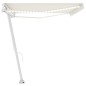 vidaXL Tenda da Sole Retrattile Manuale LED 500x350 cm Crema vidaXL Tenda da Sole Retrattile Manuale LED 500x350 cm Crema