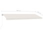 vidaXL Tenda da Sole Retrattile Manuale LED 500x350 cm Crema vidaXL Tenda da Sole Retrattile Manuale LED 500x350 cm Crema