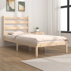 vidaXL Giroletto in Legno Massello di Pino 90x190 cm Single